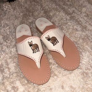 Jack Rogers Sandals with Frenchie Embroidery